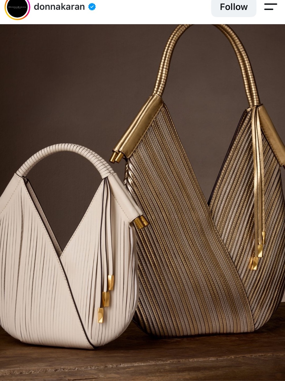 Donna Karan Micro Cream Fringe Crossbody Bag - Picture 2 of 3